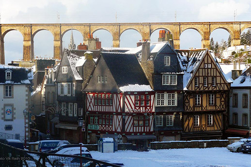 Place Allende et rue de Traverse à Morlaix